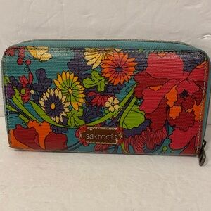 Sakroots Colorful Floral Zip Wallet